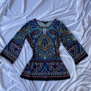 Melissa Paige Multicolor Paisley Blouse